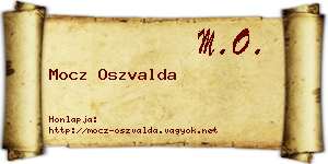 Mocz Oszvalda névjegykártya